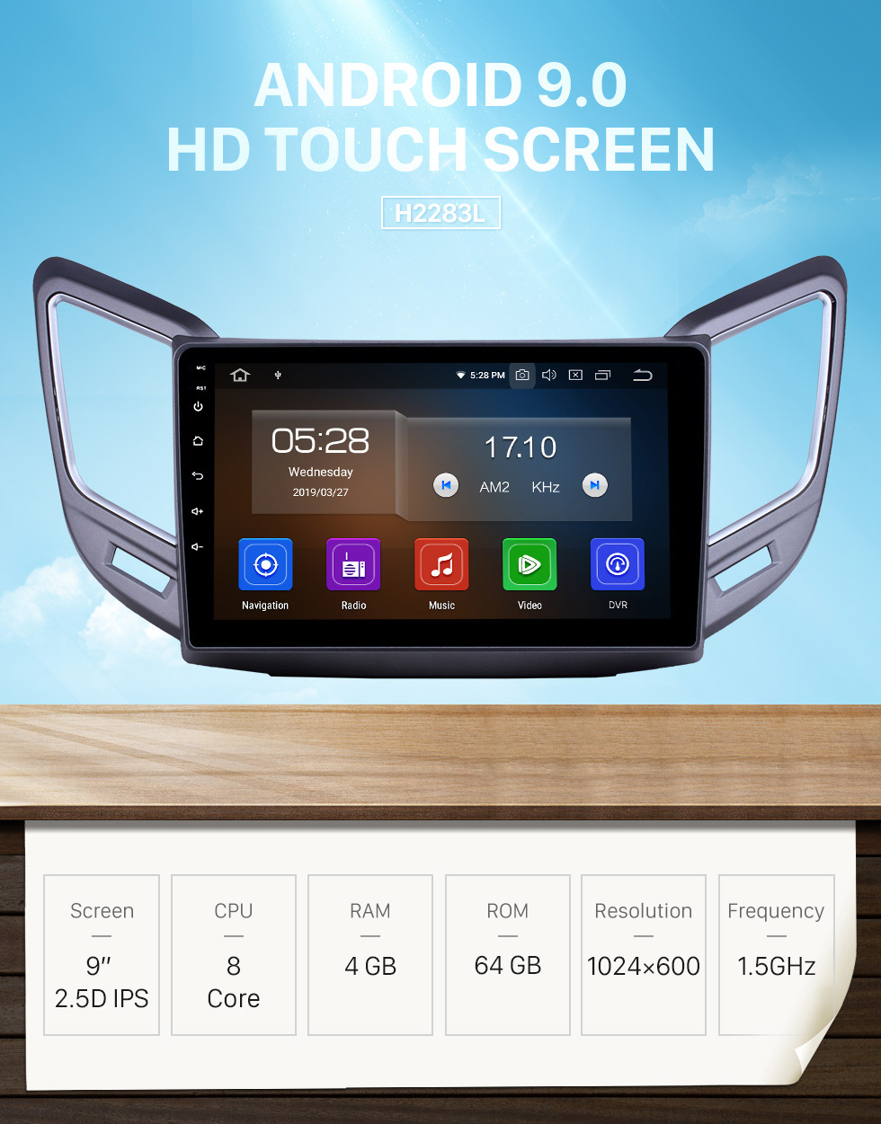 Seicane Android 9.0 9 pouces Radio de navigation GPS pour 2016-2019 Changan CS15 avec écran tactile HD Carplay Bluetooth WIFI USB AUX support TPMS OBD2 Seicane Android 9.0 9 pouces Radio de navigation GPS pour 2016-2019 Changan CS15 avec écran tactile HD Carplay Bluetooth WIFI USB AUX support TPMS OBD2