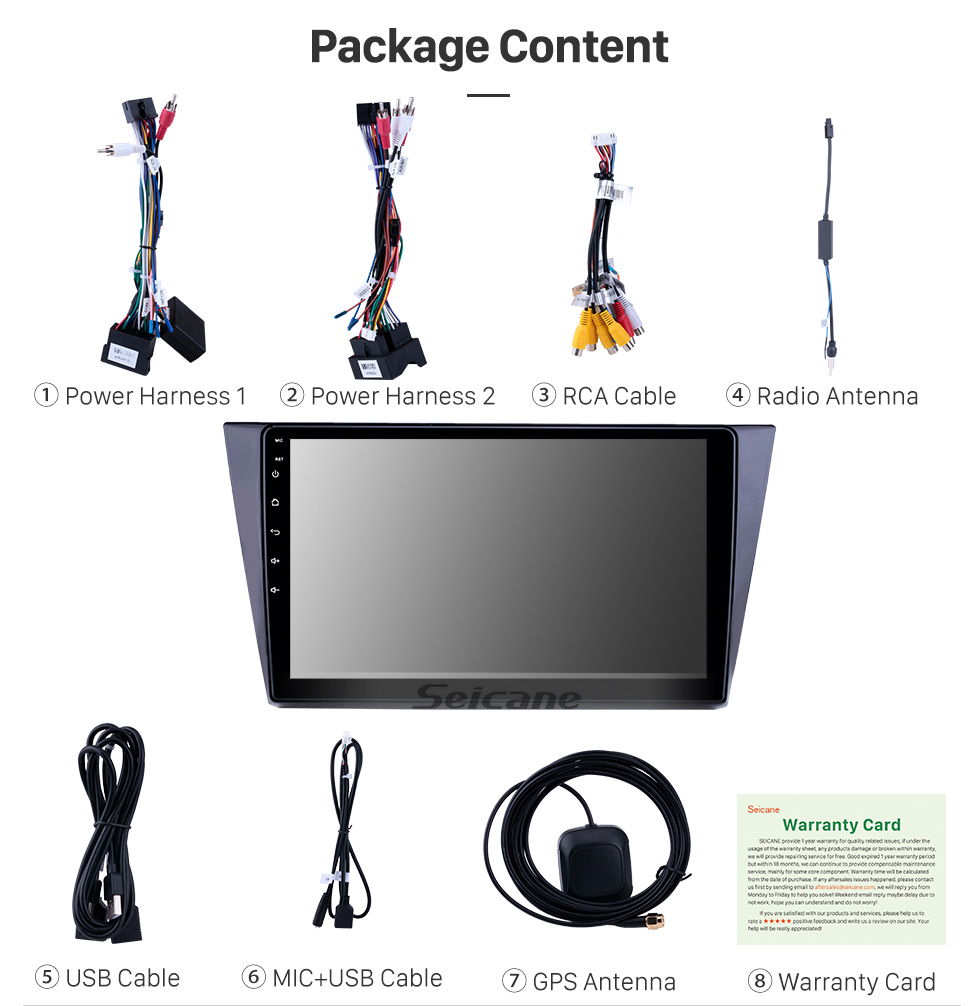 Seicane 10.1 inch 2016-2018 VW Volkswagen Bora Android 9.0 GPS Navigation Radio Bluetooth HD Touchscreen AUX USB Carplay support Mirror Link Seicane 10.1 inch 2016-2018 VW Volkswagen Bora Android 9.0 GPS Navigation Radio Bluetooth HD Touchscreen AUX USB Carplay support Mirror Link