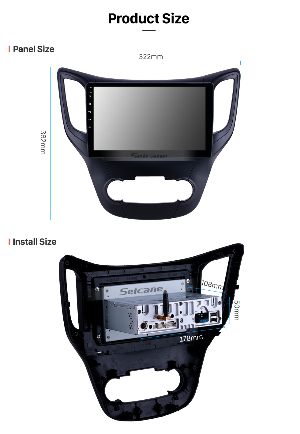 Seicane 10.1 inch 2012-2016 Changan CS35 Android 9.0 GPS Navigation Radio Bluetooth HD Touchscreen AUX USB Carplay support Mirror Link Seicane 10.1 inch 2012-2016 Changan CS35 Android 9.0 GPS Navigation Radio Bluetooth HD Touchscreen AUX USB Carplay support Mirror Link