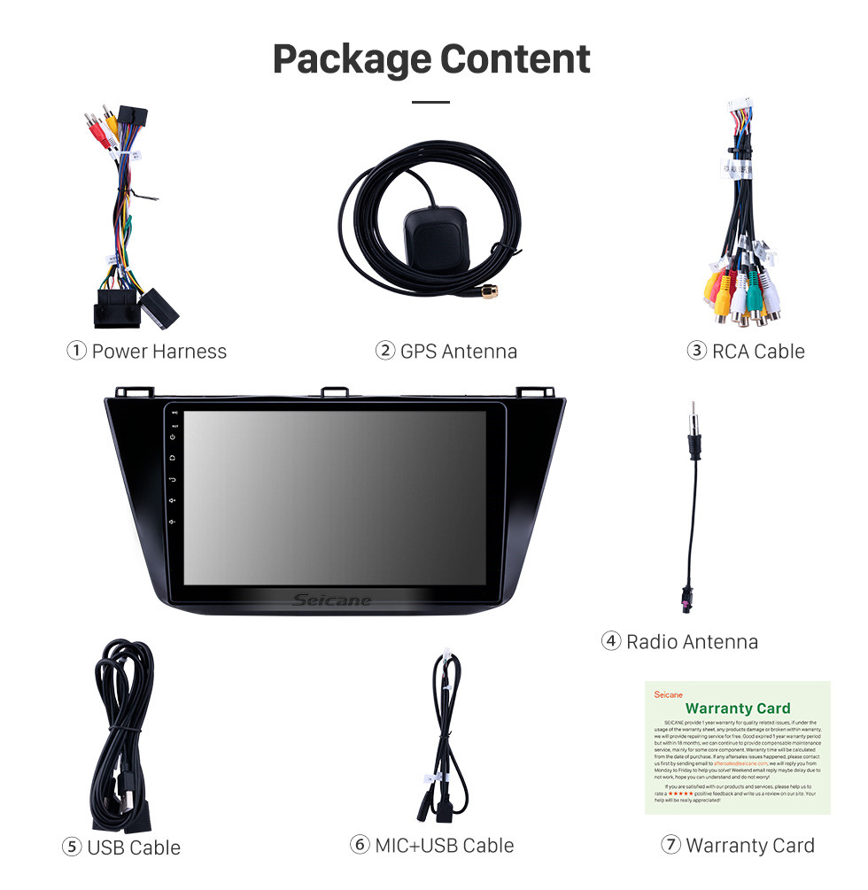 Seicane 10.1 polegada Android 9.0 Rádio para 2016-2018 Volkswagen Volkswagen Tiguan Bluetooth HD Touchscreen Navegação GPS Carplay suporte USB TPMS DAB + DVR Seicane 10.1 polegada Android 9.0 Rádio para 2016-2018 Volkswagen Volkswagen Tiguan Bluetooth HD Touchscreen Navegação GPS Carplay suporte USB TPMS DAB + DVR
