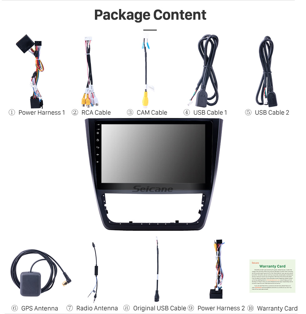 Seicane 10,1 pouces Android 8.1 HD Radio tactile Navigation GPS pour 2014-2018 Skoda Yeti avec Bluetooth AUX support Carplay Mirror Link Seicane 10,1 pouces Android 8.1 HD Radio tactile Navigation GPS pour 2014-2018 Skoda Yeti avec Bluetooth AUX support Carplay Mirror Link