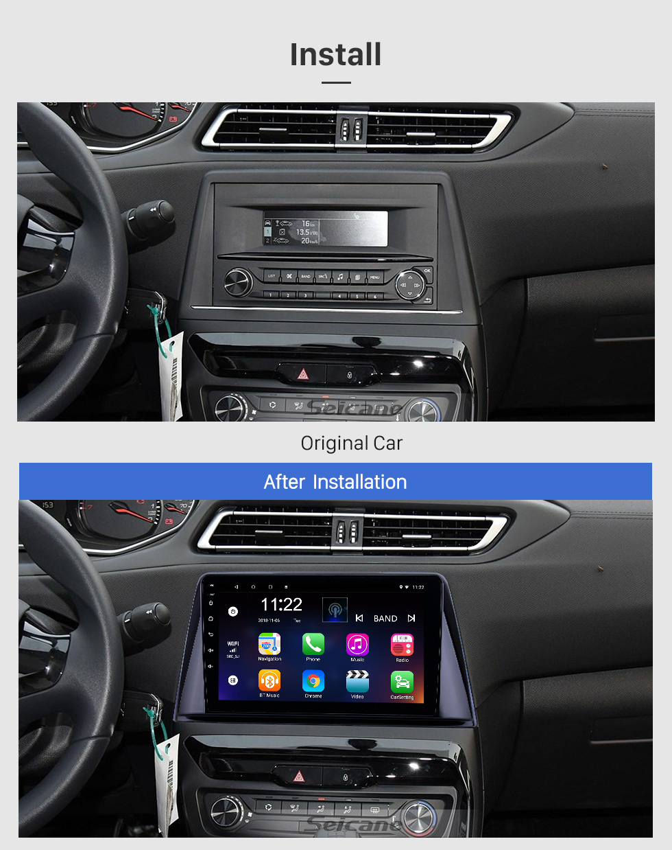 Seicane Android 9.0 9 Zoll GPS Navigationsradio für 2016-2018 Peugeot 308 mit HD Touchscreen Carplay Bluetooth WIFI Unterstützung TPMS OBD2 Seicane Android 9.0 9 Zoll GPS Navigationsradio für 2016-2018 Peugeot 308 mit HD Touchscreen Carplay Bluetooth WIFI Unterstützung TPMS OBD2