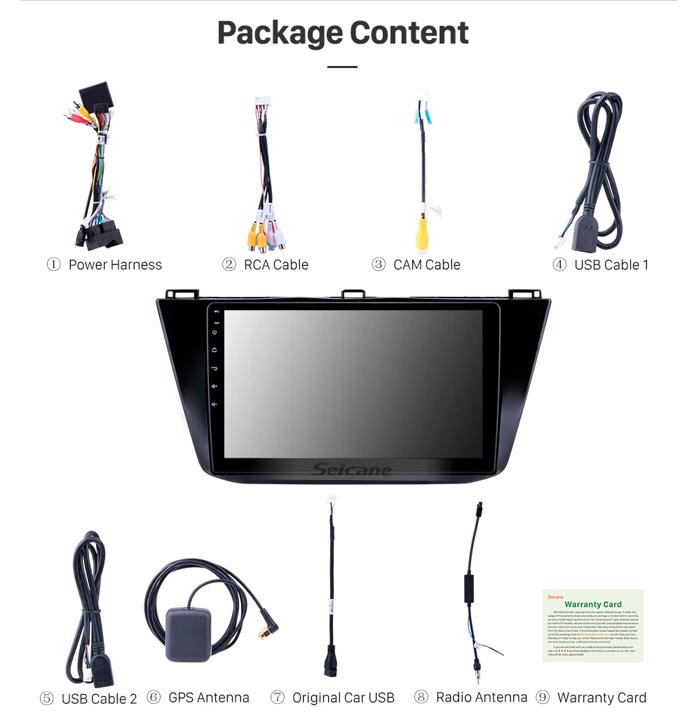 Seicane 10.1 inch Android 8.1 GPS Navigation Radio for 2016-2018 VW Volkswagen Tiguan with HD Touchscreen Bluetooth USB support Carplay TPMS Seicane 10.1 inch Android 8.1 GPS Navigation Radio for 2016-2018 VW Volkswagen Tiguan with HD Touchscreen Bluetooth USB support Carplay TPMS