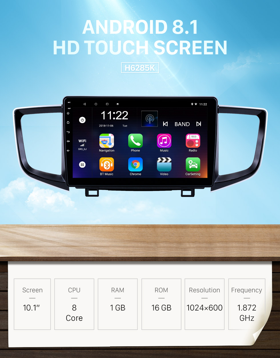 Seicane 10,1 pouces Android 8.1 Radio de navigation GPS pour 2016-2018 Honda Pilot avec support de l'écran tactile HD Bluetooth WIFI Carplay SWC Seicane 10,1 pouces Android 8.1 Radio de navigation GPS pour 2016-2018 Honda Pilot avec support de l'écran tactile HD Bluetooth WIFI Carplay SWC