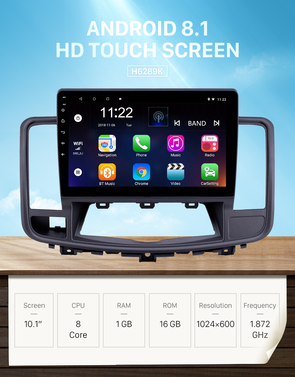 Seicane 2009-2013 Nissan Old Teana Android 8.1 Pantalla táctil 10.1 pulgadas Unidad principal Bluetooth Navegación GPS Radio con soporte AUX WIFI OBD2 DVR SWC Carplay Seicane 2009-2013 Nissan Old Teana Android 8.1 Pantalla táctil 10.1 pulgadas Unidad principal Bluetooth Navegación GPS Radio con soporte AUX WIFI OBD2 DVR SWC Carplay