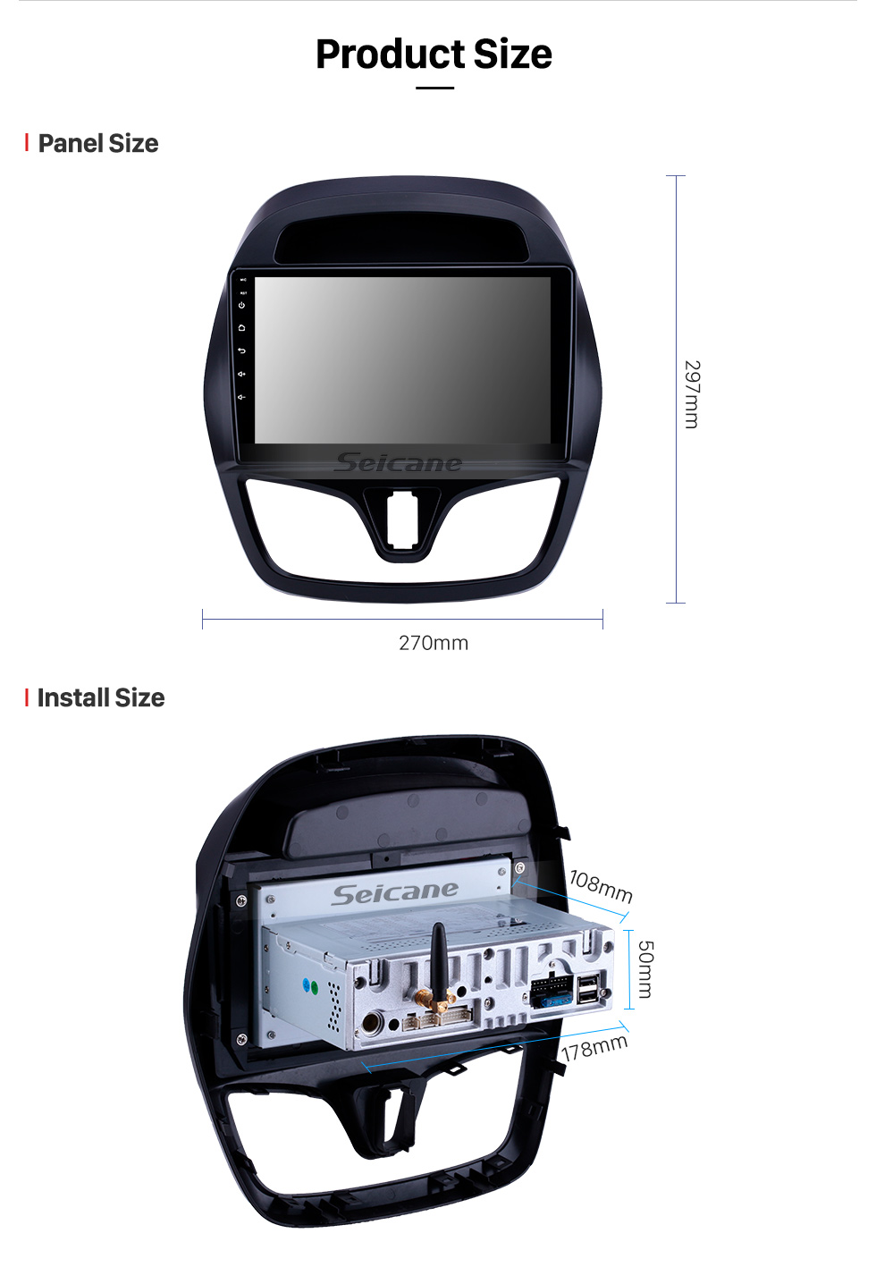 Seicane 2015-2018 chevy Chevrolet Spark Beat Daewoo Martiz Android 9.0 9 inch GPS Navigation Radio Bluetooth Touchscreen Carplay support TPMS 1080P Seicane 2015-2018 chevy Chevrolet Spark Beat Daewoo Martiz Android 9.0 9 inch GPS Navigation Radio Bluetooth Touchscreen Carplay support TPMS 1080P