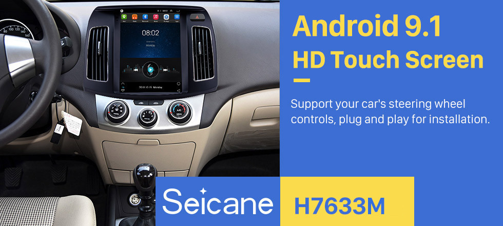 Seicane Android 9.1 9.7 polegadas Rádio de Navegação GPS para 2011-2016 Hyundai Elantra com HD Touchscreen Bluetooth AUX suporte Carplay DVR OBD2 Seicane Android 9.1 9.7 polegadas Rádio de Navegação GPS para 2011-2016 Hyundai Elantra com HD Touchscreen Bluetooth AUX suporte Carplay DVR OBD2