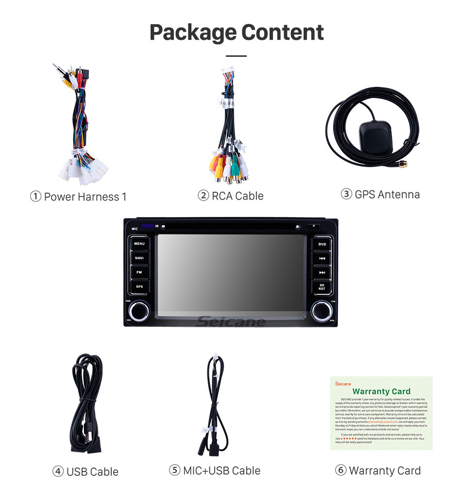 Seicane 6.2 inch Android 9.0 GPS Navigation Radio for 1996-2018 Toyota Corolla Auris Fortuner Estima Innova with HD Touchscreen Carplay Bluetooth WIFI support OBD2 1080P Seicane 6.2 inch Android 9.0 GPS Navigation Radio for 1996-2018 Toyota Corolla Auris Fortuner Estima Innova with HD Touchscreen Carplay Bluetooth WIFI support OBD2 1080P
