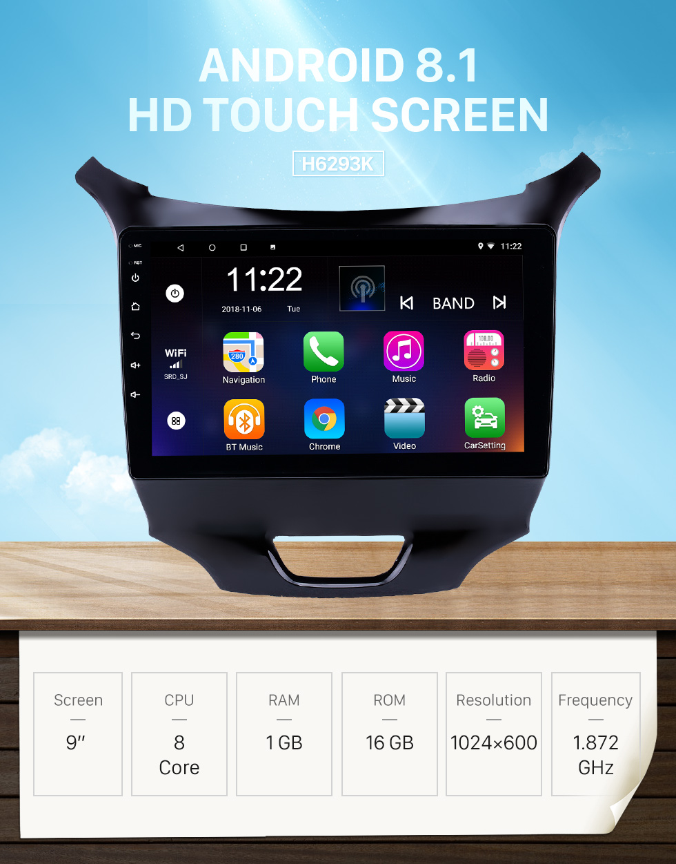 Seicane 2015-2018 Chevrolet Cruze Android 8.1 HD Pantalla táctil de 9 pulgadas Unidad principal Bluetooth GPS Radio de navegación con soporte AUX OBD2 SWC Carplay Seicane 2015-2018 Chevrolet Cruze Android 8.1 HD Pantalla táctil de 9 pulgadas Unidad principal Bluetooth GPS Radio de navegación con soporte AUX OBD2 SWC Carplay