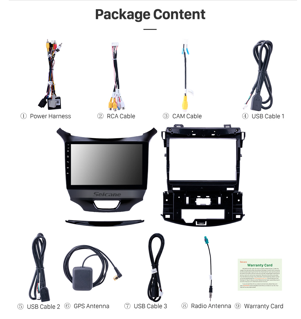 Seicane 2015-2018 Chevrolet Cruze Android 8.1 HD Pantalla táctil de 9 pulgadas Unidad principal Bluetooth GPS Radio de navegación con soporte AUX OBD2 SWC Carplay Seicane 2015-2018 Chevrolet Cruze Android 8.1 HD Pantalla táctil de 9 pulgadas Unidad principal Bluetooth GPS Radio de navegación con soporte AUX OBD2 SWC Carplay