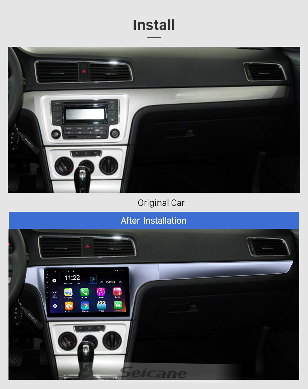Seicane 10.1 inch Android 8.1 HD Touchscreen GPS Navigation Radio for 2012-2015 VW Volkswagen Lavida with Bluetooth support Carplay Mirror Link Seicane 10.1 inch Android 8.1 HD Touchscreen GPS Navigation Radio for 2012-2015 VW Volkswagen Lavida with Bluetooth support Carplay Mirror Link
