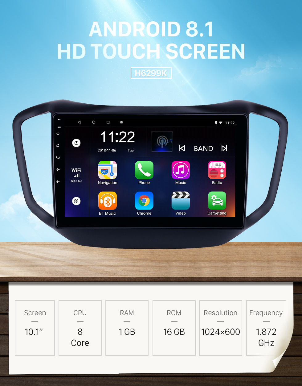 Seicane 10,1 pouces Android 8.1 Radio de navigation GPS pour 2014-2017 Chery Tiggo 5 avec support tactile HD WIFI Bluetooth Carplay caméra de sauvegarde Seicane 10,1 pouces Android 8.1 Radio de navigation GPS pour 2014-2017 Chery Tiggo 5 avec support tactile HD WIFI Bluetooth Carplay caméra de sauvegarde