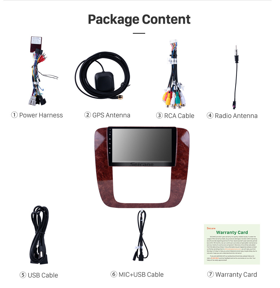 Seicane 2007-2012 GMC Yukon / Acadia / Tahoe Chevy Chevrolet Tahoe / Suburban Buick Enklave Android 9.0 9 Zoll GPS-Navigationssystem radio Bluetooth HD Touchscreen Carplay Unterstützung TPMS Seicane 2007-2012 GMC Yukon / Acadia / Tahoe Chevy Chevrolet Tahoe / Suburban Buick Enklave Android 9.0 9 Zoll GPS-Navigationssystem radio Bluetooth HD Touchscreen Carplay Unterstützung TPMS