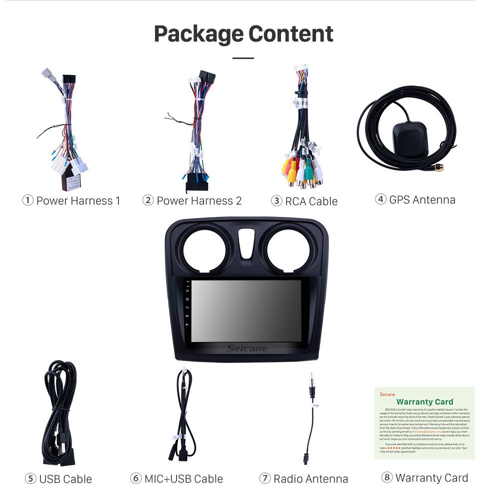 Seicane OEM 9 polegada Android 9.0 Rádio para 2012-2017 Renault Dacia Sandero Bluetooth HD Touchscreen Navegação GPS Carplay apoio câmera Traseira Seicane OEM 9 polegada Android 9.0 Rádio para 2012-2017 Renault Dacia Sandero Bluetooth HD Touchscreen Navegação GPS Carplay apoio câmera Traseira