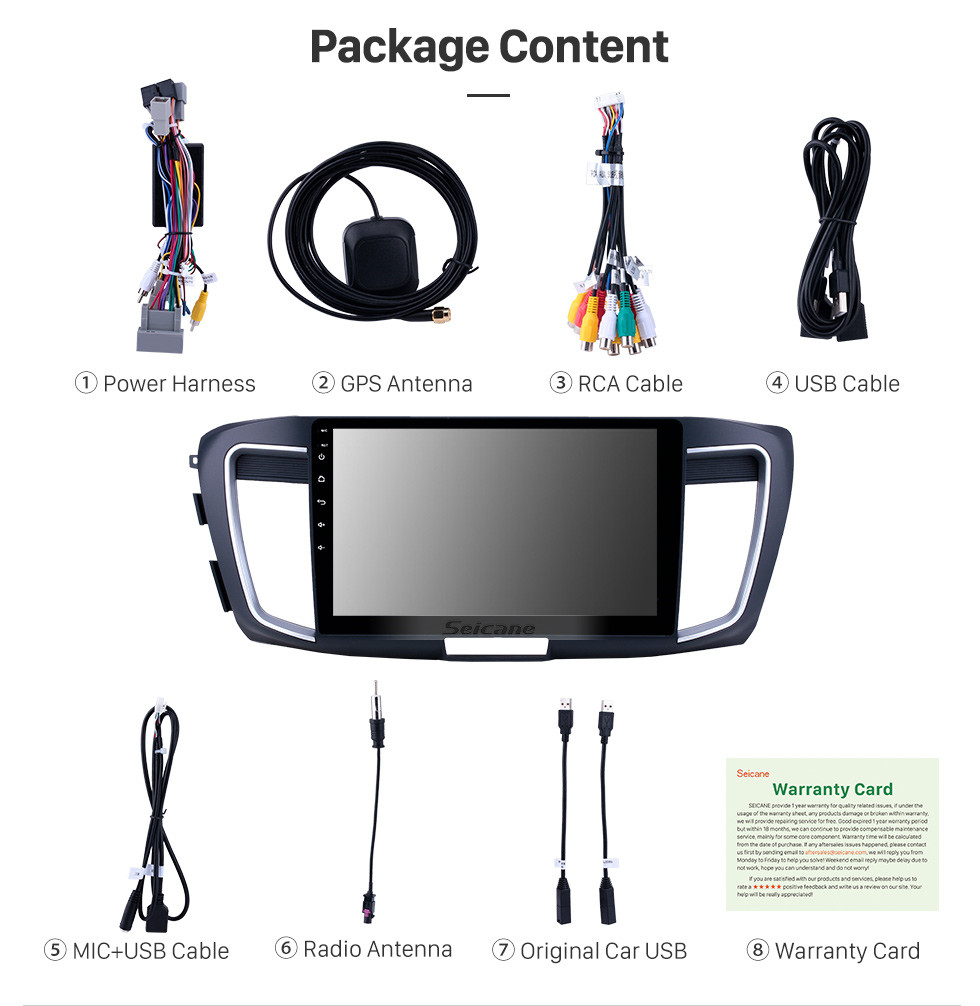 Seicane 10.1 inch 2013 Honda Accord 9 High version Android 9.0 GPS Navigation Radio Bluetooth HD Touchscreen Carplay support Mirror Link Seicane 10.1 inch 2013 Honda Accord 9 High version Android 9.0 GPS Navigation Radio Bluetooth HD Touchscreen Carplay support Mirror Link