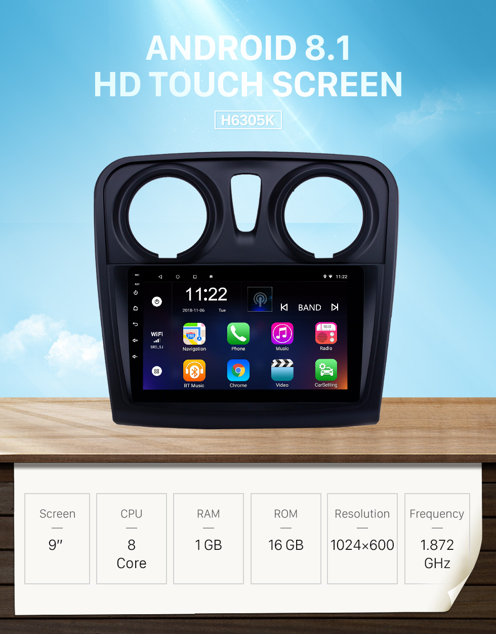 Seicane HD Touchscreen 9 Zoll Android 8.1 GPS Navigationsradio für 2012-2017 Renault Dacia Sandero mit Bluetooth AUX Unterstützung Carplay TPMS Seicane HD Touchscreen 9 Zoll Android 8.1 GPS Navigationsradio für 2012-2017 Renault Dacia Sandero mit Bluetooth AUX Unterstützung Carplay TPMS