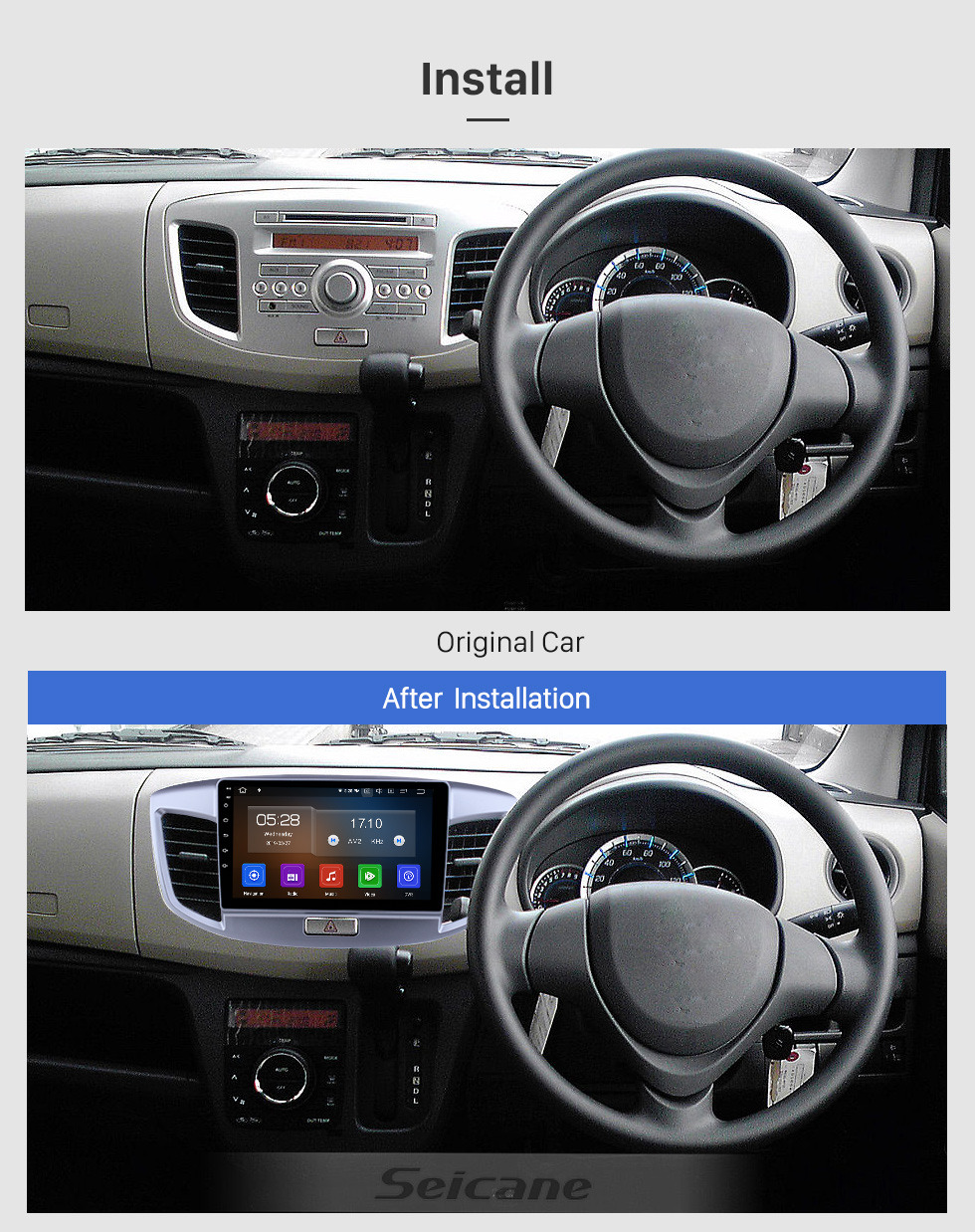 Seicane 9 Zoll Android 9.0 GPS Navigationsradio für 2015 Suzuki Wagon mit HD Touchscreen Carplay AUX Bluetooth Unterstützung 1080P Seicane 9 Zoll Android 9.0 GPS Navigationsradio für 2015 Suzuki Wagon mit HD Touchscreen Carplay AUX Bluetooth Unterstützung 1080P