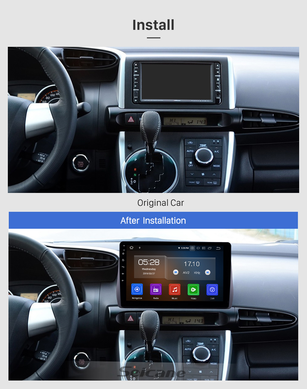 Seicane 10,1 polegadas Android 9.0 Navegação GPS Radio para 2009-2012 Toyota desejo Bluetooth HD Touchscreen Carplay apoio câmera de backup Seicane 10,1 polegadas Android 9.0 Navegação GPS Radio para 2009-2012 Toyota desejo Bluetooth HD Touchscreen Carplay apoio câmera de backup