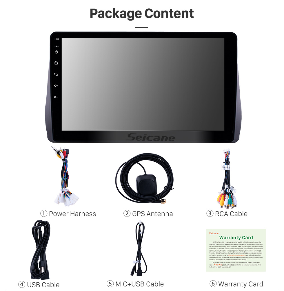 Seicane 10,1 polegadas Android 9.0 Navegação GPS Radio para 2009-2012 Toyota desejo Bluetooth HD Touchscreen Carplay apoio câmera de backup Seicane 10,1 polegadas Android 9.0 Navegação GPS Radio para 2009-2012 Toyota desejo Bluetooth HD Touchscreen Carplay apoio câmera de backup