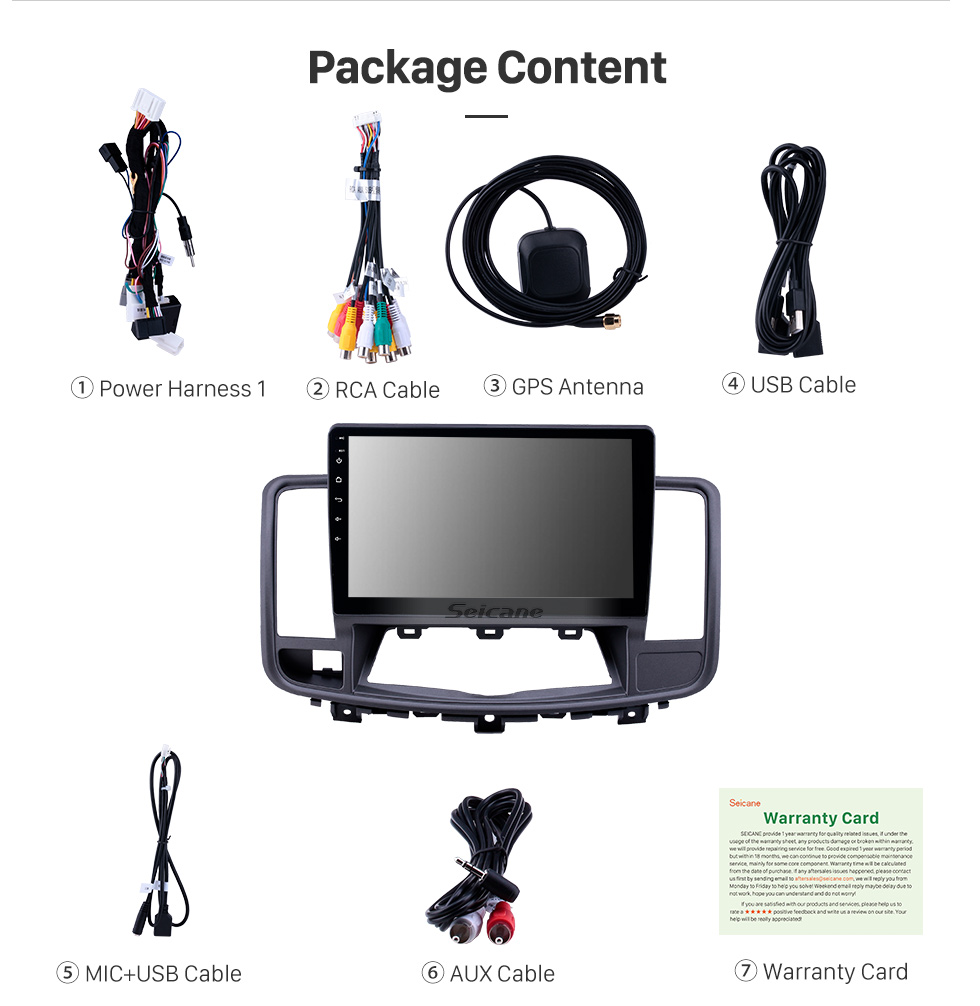Seicane 10,1 Zoll Android 9.0 GPS Navigationsradio für 2009-2013 Nissan Old Teana Bluetooth HD Touchscreen Carplay-Unterstützung Rückfahrkamera Seicane 10,1 Zoll Android 9.0 GPS Navigationsradio für 2009-2013 Nissan Old Teana Bluetooth HD Touchscreen Carplay-Unterstützung Rückfahrkamera