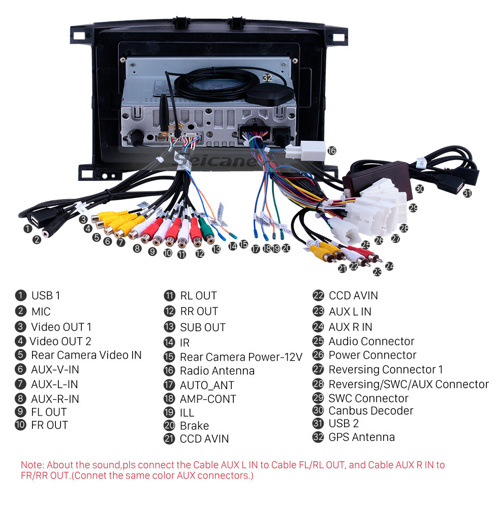 Seicane 10,1 pouces 2006 Toyota Cruiser Android 9.0 Radio de navigation GPS Bluetooth HD à écran tactile prise en charge AUX Carplay Miroir Lien Seicane 10,1 pouces 2006 Toyota Cruiser Android 9.0 Radio de navigation GPS Bluetooth HD à écran tactile prise en charge AUX Carplay Miroir Lien