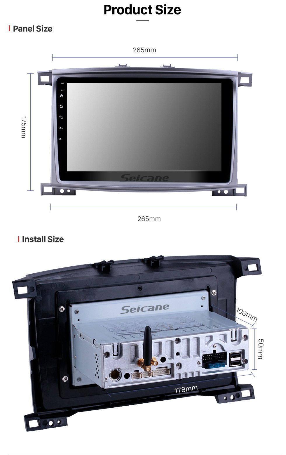 Seicane 10,1 pouces 2006 Toyota Cruiser Android 9.0 Radio de navigation GPS Bluetooth HD à écran tactile prise en charge AUX Carplay Miroir Lien Seicane 10,1 pouces 2006 Toyota Cruiser Android 9.0 Radio de navigation GPS Bluetooth HD à écran tactile prise en charge AUX Carplay Miroir Lien