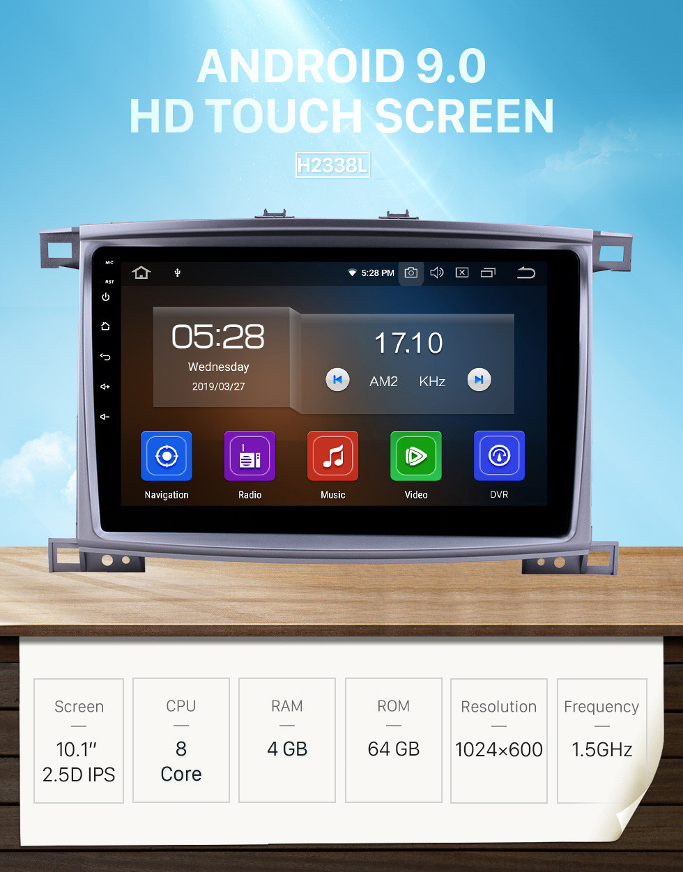 Seicane 10,1 pouces 2006 Toyota Cruiser Android 9.0 Radio de navigation GPS Bluetooth HD à écran tactile prise en charge AUX Carplay Miroir Lien Seicane 10,1 pouces 2006 Toyota Cruiser Android 9.0 Radio de navigation GPS Bluetooth HD à écran tactile prise en charge AUX Carplay Miroir Lien