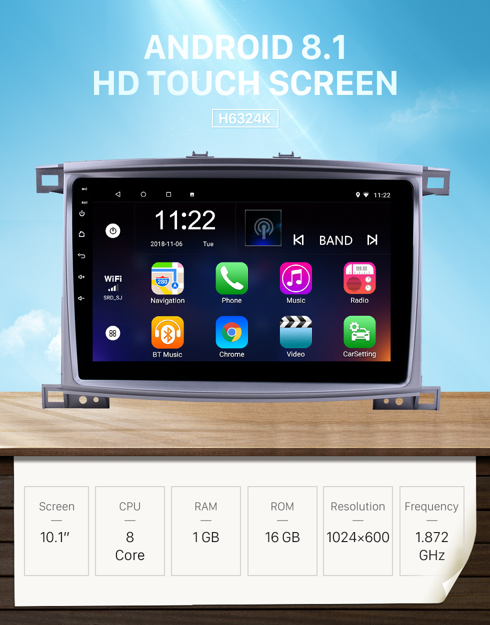 Seicane 10,1 Zoll Android 8.1 GPS Navigationsradio für 2006 Toyota Cruiser mit HD Touchscreen Bluetooth USB Unterstützung Carplay TPMS Seicane 10,1 Zoll Android 8.1 GPS Navigationsradio für 2006 Toyota Cruiser mit HD Touchscreen Bluetooth USB Unterstützung Carplay TPMS