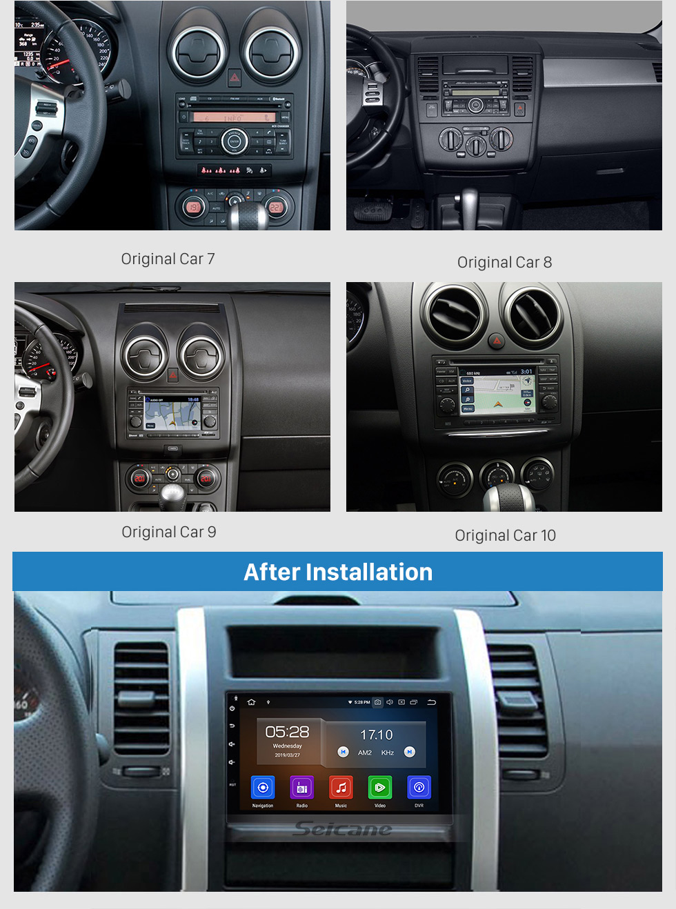 Seicane Android 9.0 2 Din Universal NISSAN TOYOTA Radio Honda Sistema de navegación GPS Estéreo del coche con Mirror Link WiFi Reproductor de DVD Bluetooth 1080P Video USB Seicane Android 9.0 2 Din Universal NISSAN TOYOTA Radio Honda Sistema de navegación GPS Estéreo del coche con Mirror Link WiFi Reproductor de DVD Bluetooth 1080P Video USB