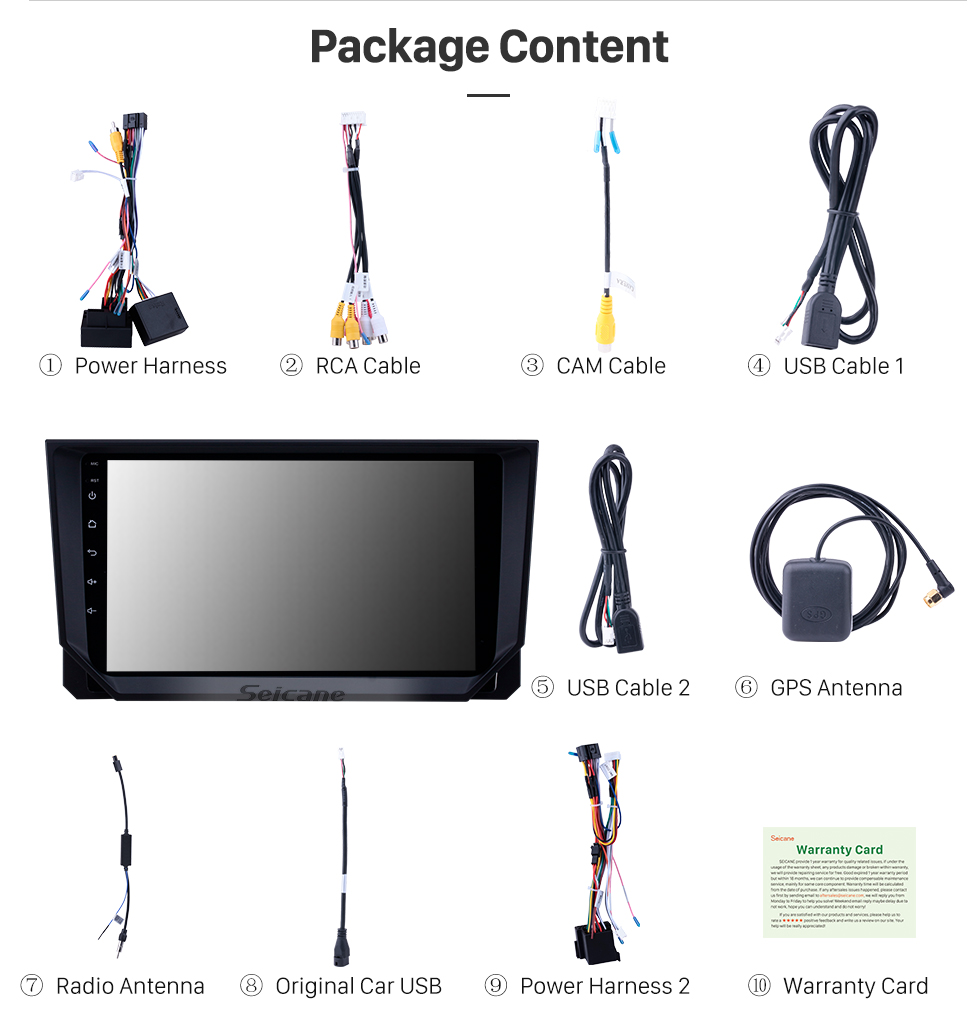 Seicane Radio de navegación GPS Android 8.1 de 9 pulgadas para 2018 Seat Ibiza con Bluetooth USB WIFI HD Soporte de pantalla táctil TPMS Carplay DVR Seicane Radio de navegación GPS Android 8.1 de 9 pulgadas para 2018 Seat Ibiza con Bluetooth USB WIFI HD Soporte de pantalla táctil TPMS Carplay DVR