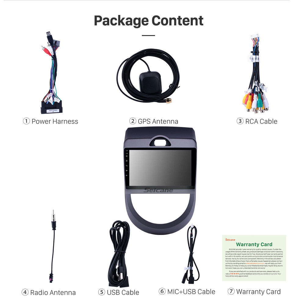 Seicane 2010-2013 Kia Soul Android 9.0 9-Zoll-GPS-Navigationsradio Bluetooth HD-Touchscreen WIFI USB Carplay-Unterstützung Rückfahrkamera Seicane 2010-2013 Kia Soul Android 9.0 9-Zoll-GPS-Navigationsradio Bluetooth HD-Touchscreen WIFI USB Carplay-Unterstützung Rückfahrkamera