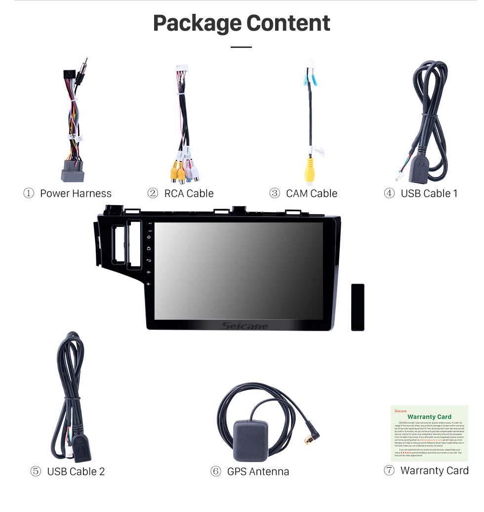 Seicane 10,1 pouces Android 8.1 Radio de navigation GPS pour 2013-2015 Honda Fit LHD avec HD écran tactile Bluetooth prend en charge Carplay TPMS Seicane 10,1 pouces Android 8.1 Radio de navigation GPS pour 2013-2015 Honda Fit LHD avec HD écran tactile Bluetooth prend en charge Carplay TPMS
