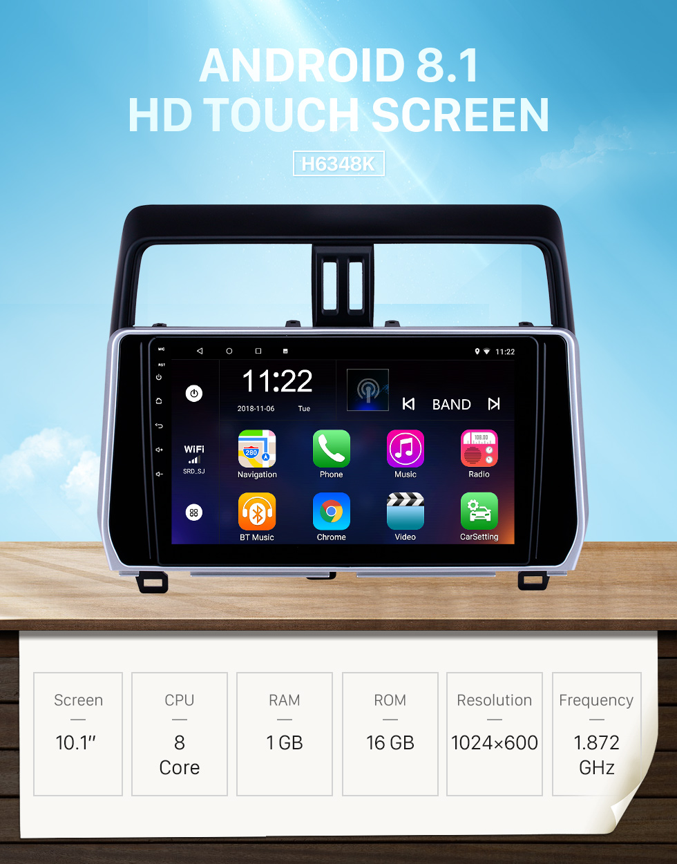 Seicane 10,1 Zoll Android 8.1 GPS Navigationsradio für 2018 Toyota Prado mit HD Touchscreen Bluetooth Unterstützung Carplay Lenkradsteuerung Seicane 10,1 Zoll Android 8.1 GPS Navigationsradio für 2018 Toyota Prado mit HD Touchscreen Bluetooth Unterstützung Carplay Lenkradsteuerung