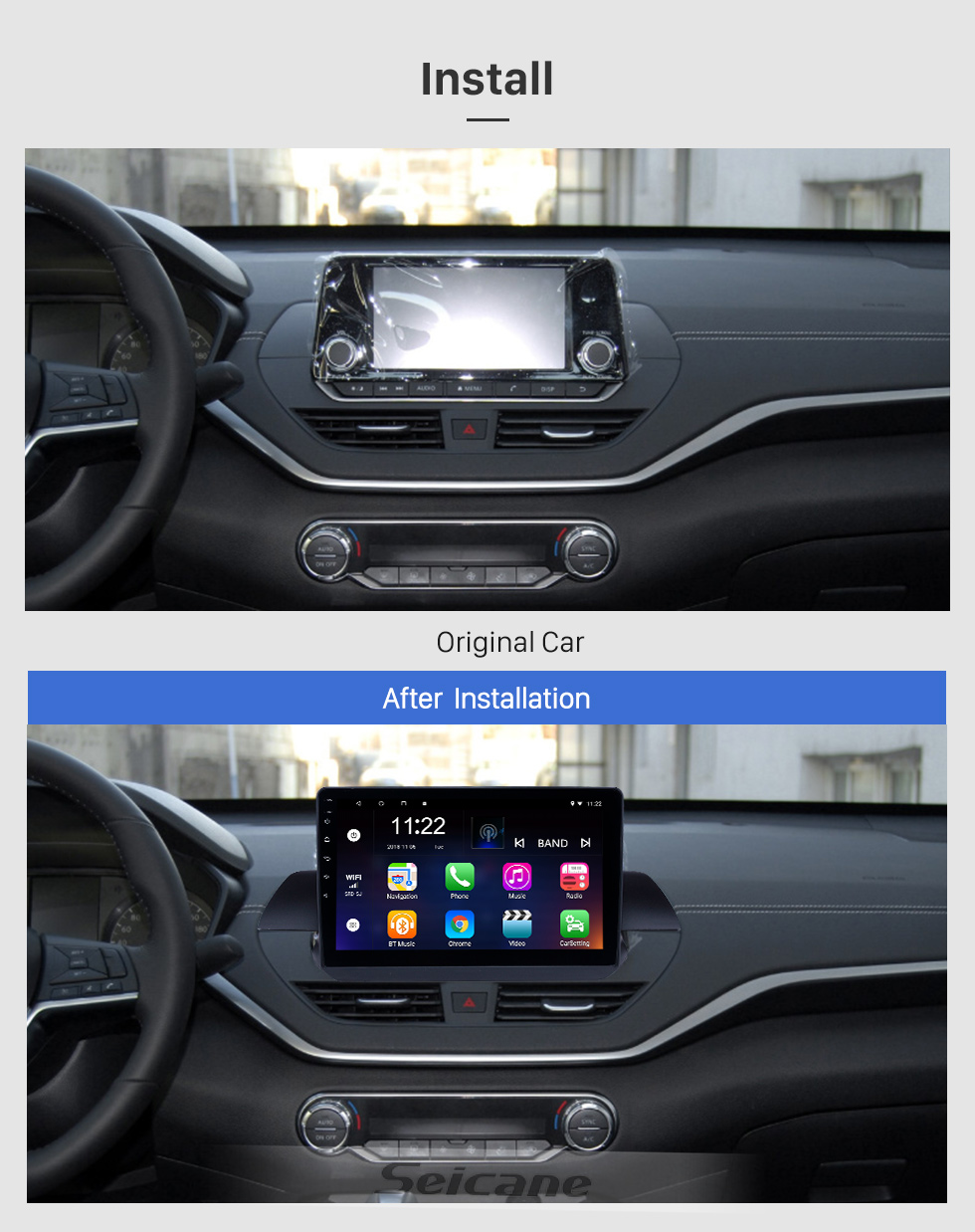 Seicane 10,1 Zoll Android 8.1 GPS Navigationsradio für 2019 Nissan Teana mit HD Touchscreen Bluetooth Unterstützung Carplay TPMS OBD2 Seicane 10,1 Zoll Android 8.1 GPS Navigationsradio für 2019 Nissan Teana mit HD Touchscreen Bluetooth Unterstützung Carplay TPMS OBD2