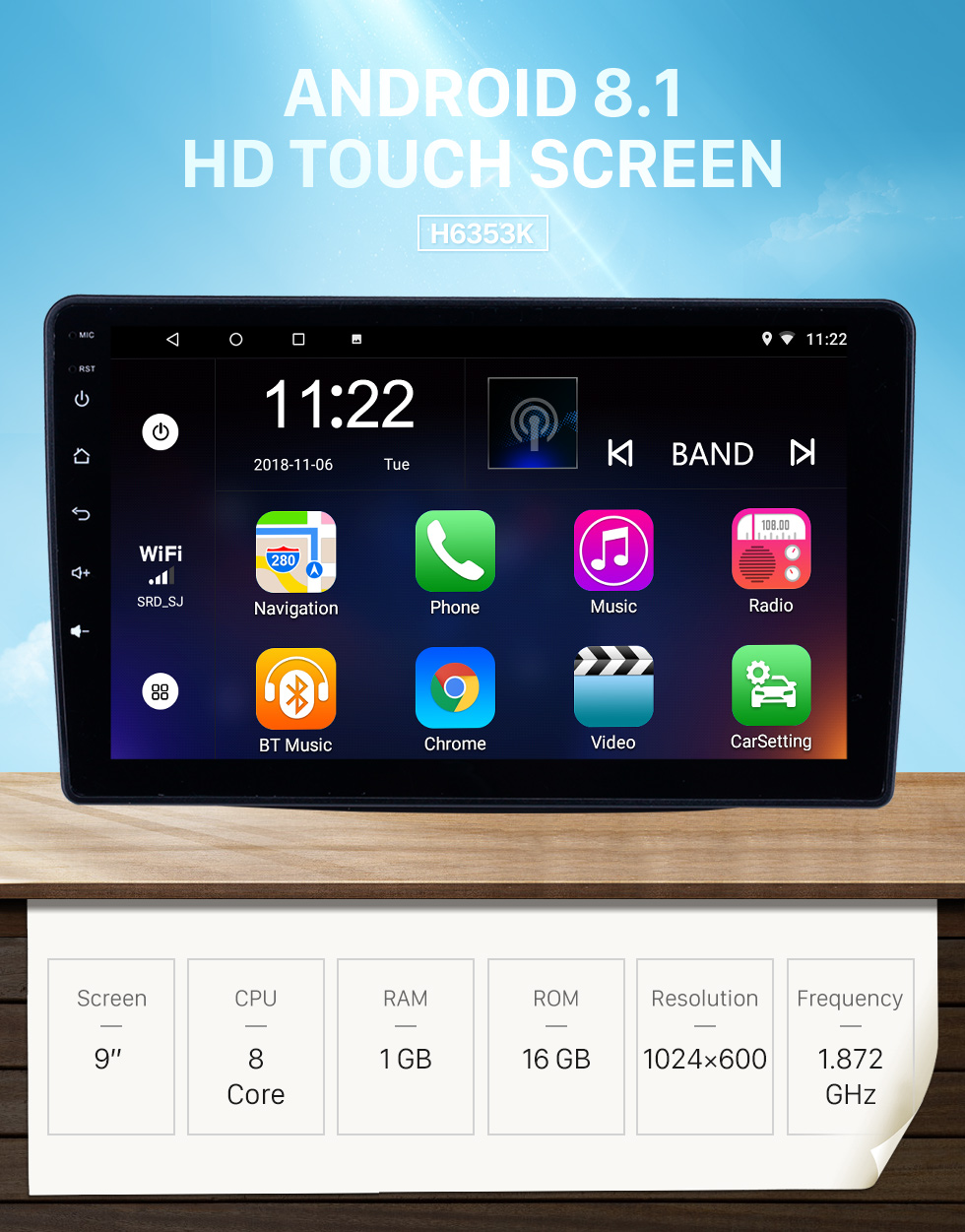 Seicane 2013-2014 Hyundai Sorento Versión baja Android 8.1 HD Pantalla táctil 9 pulgadas Bluetooth Navegación GPS Radio soporte SWC Carplay Seicane 2013-2014 Hyundai Sorento Versión baja Android 8.1 HD Pantalla táctil 9 pulgadas Bluetooth Navegación GPS Radio soporte SWC Carplay