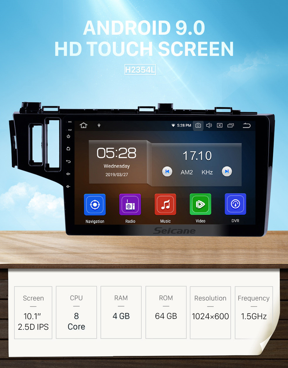 Seicane 10,1 pouces 2013-2015 Honda Fit LHD Android 9.0 Navigation GPS Radio Bluetooth WIFI écran tactile soutien Carplay DVR Seicane 10,1 pouces 2013-2015 Honda Fit LHD Android 9.0 Navigation GPS Radio Bluetooth WIFI écran tactile soutien Carplay DVR