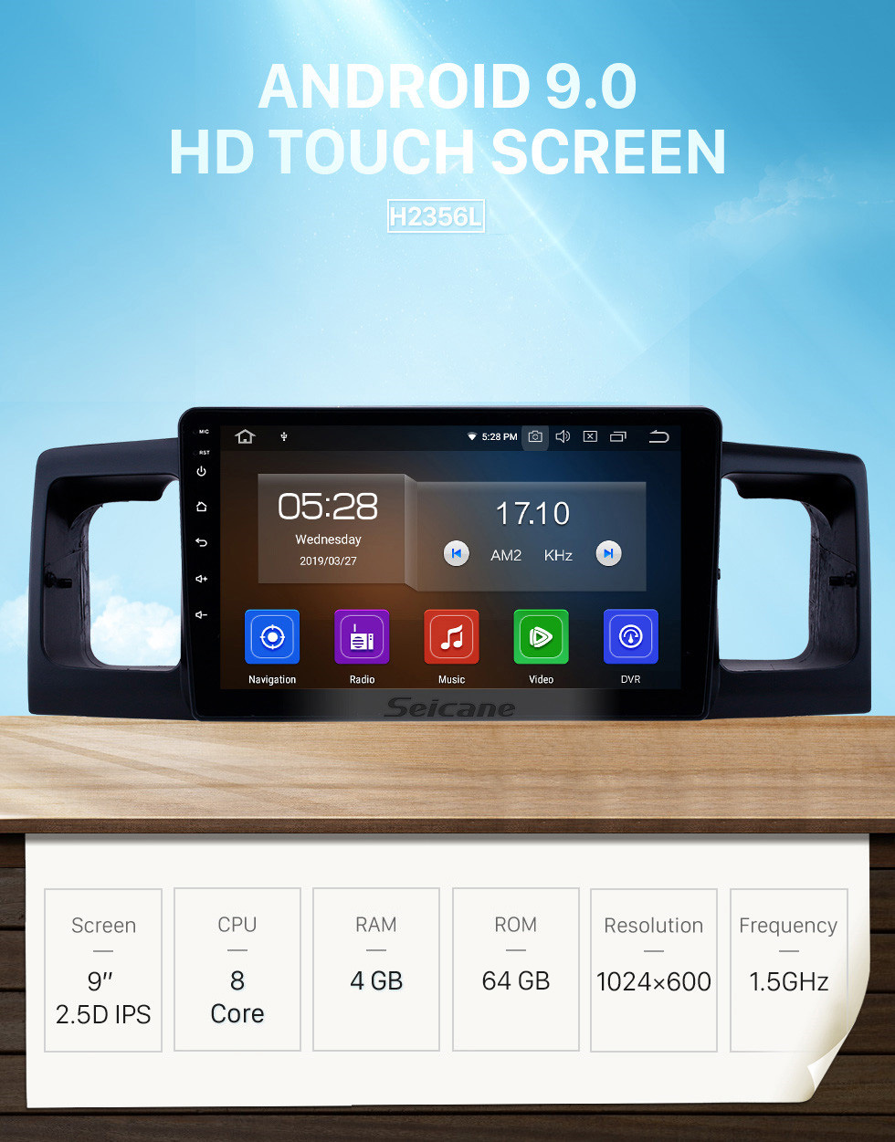 Seicane 2013 Toyota Corolla / BYD F3 Android 9.0 9-дюймовый GPS-навигация Радио Bluetooth HD с сенсорным экраном WIFI USB Поддержка Carplay Резервная камера Seicane 2013 Toyota Corolla / BYD F3 Android 9.0 9-дюймовый GPS-навигация Радио Bluetooth HD с сенсорным экраном WIFI USB Поддержка Carplay Резервная камера