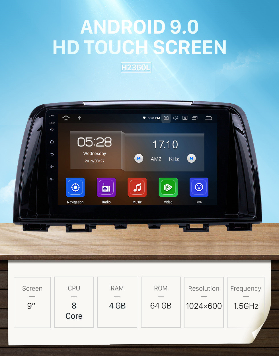 Seicane 9 Zoll Android 9.0 GPS Navigationsradio für 2014-2016 Mazda Atenza mit HD Touchscreen Carplay AUX Bluetooth Unterstützung 1080P Seicane 9 Zoll Android 9.0 GPS Navigationsradio für 2014-2016 Mazda Atenza mit HD Touchscreen Carplay AUX Bluetooth Unterstützung 1080P