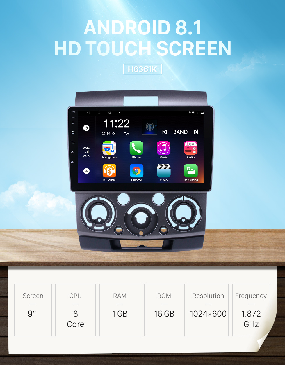 Seicane 9 Zoll Android 8.1 GPS Navigationsradio für 2006-2010 Ford Everest / Ranger Mazda BT-50 Mit HD Touchscreen Bluetooth Unterstützung Carplay TPMS Seicane 9 Zoll Android 8.1 GPS Navigationsradio für 2006-2010 Ford Everest / Ranger Mazda BT-50 Mit HD Touchscreen Bluetooth Unterstützung Carplay TPMS
