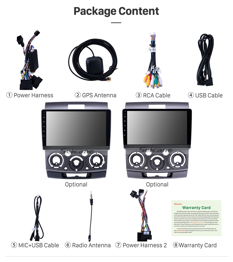 Seicane Android 9.0 Radio de navegación GPS de 9 pulgadas para Ford Everest / Ranger Mazda BT-50 2006-2010 con pantalla táctil HD Carplay Soporte Bluetooth Bluetooth TV digital Seicane Android 9.0 Radio de navegación GPS de 9 pulgadas para Ford Everest / Ranger Mazda BT-50 2006-2010 con pantalla táctil HD Carplay Soporte Bluetooth Bluetooth TV digital