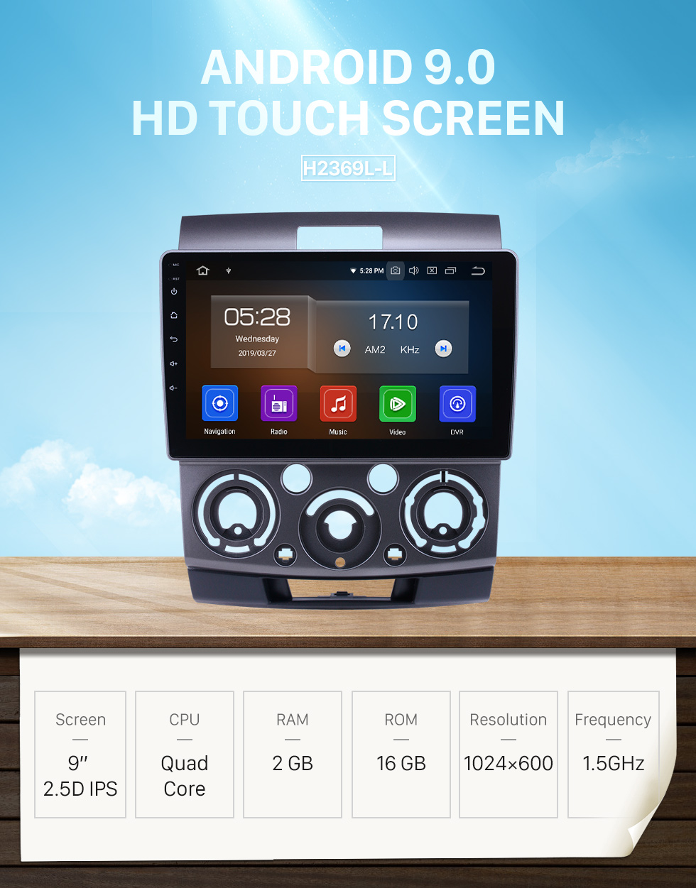 Seicane Android 9.0 Radio de navegación GPS de 9 pulgadas para Ford Everest / Ranger Mazda BT-50 2006-2010 con pantalla táctil HD Carplay Soporte Bluetooth Bluetooth TV digital Seicane Android 9.0 Radio de navegación GPS de 9 pulgadas para Ford Everest / Ranger Mazda BT-50 2006-2010 con pantalla táctil HD Carplay Soporte Bluetooth Bluetooth TV digital