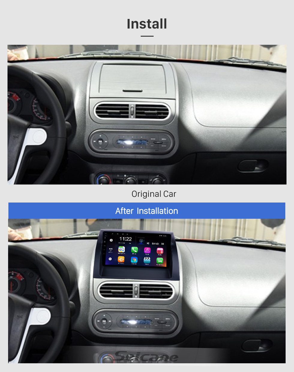 Seicane Écran tactile HD 9 pouces Android 8.1 Radio de navigation GPS pour 2011-2016 MG3 avec prise en charge de Bluetooth AUX WIFI Carplay TPMS DAB + OBD Seicane Écran tactile HD 9 pouces Android 8.1 Radio de navigation GPS pour 2011-2016 MG3 avec prise en charge de Bluetooth AUX WIFI Carplay TPMS DAB + OBD