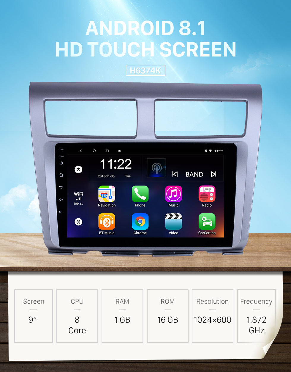 Seicane Radio de navegación GPS Android 8.1 de 9 pulgadas para Proton Myvi 2012-2014 con pantalla táctil HD Bluetooth WIFI compatible Carplay TPMS Seicane Radio de navegación GPS Android 8.1 de 9 pulgadas para Proton Myvi 2012-2014 con pantalla táctil HD Bluetooth WIFI compatible Carplay TPMS