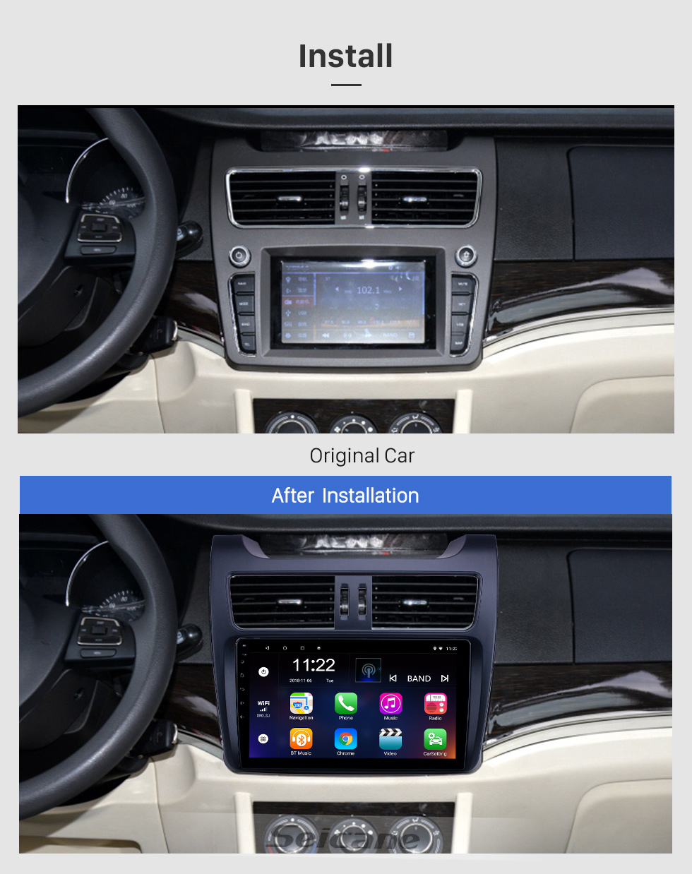 Seicane 10.1 polegada Android 8.1 Rádio Navegação GPS para 2018 SQJ Spica Com HD Touchscreen Suporte Bluetooth Carplay TPMS OBD2 Seicane 10.1 polegada Android 8.1 Rádio Navegação GPS para 2018 SQJ Spica Com HD Touchscreen Suporte Bluetooth Carplay TPMS OBD2