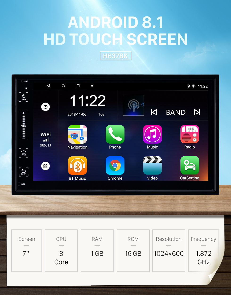 Seicane 7 inch 2 Din Android 8.1 Universal GPS Navigation Radio with HD Touchscreen Bluetooth support OBD2 Carplay Steering Wheel Control Seicane 7 inch 2 Din Android 8.1 Universal GPS Navigation Radio with HD Touchscreen Bluetooth support OBD2 Carplay Steering Wheel Control