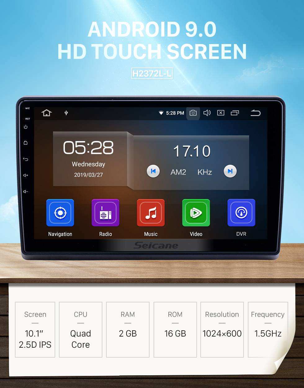 Seicane 10,1 pouces Android 9.0 Radio de navigation GPS pour 2009-2019 Ford New Transit Bluetooth HD écran tactile AUX Carplay support caméra de recul Seicane 10,1 pouces Android 9.0 Radio de navigation GPS pour 2009-2019 Ford New Transit Bluetooth HD écran tactile AUX Carplay support caméra de recul
