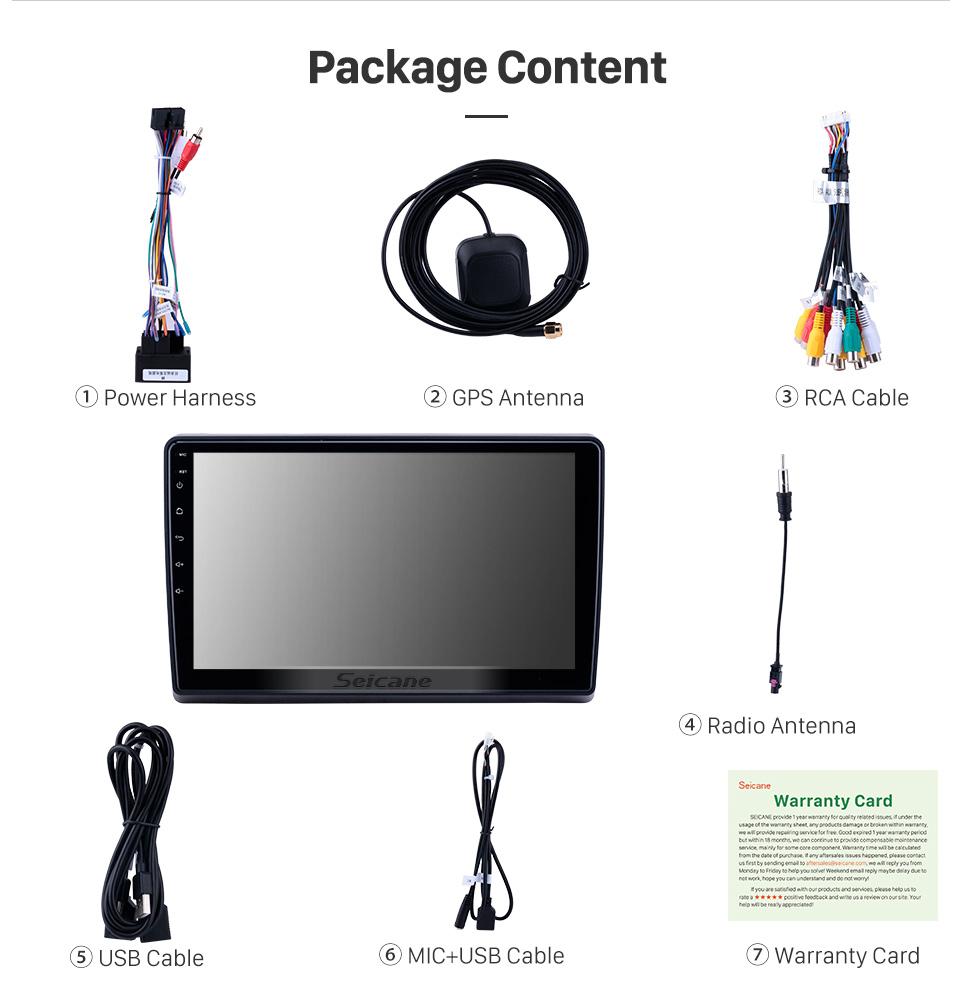 Seicane 10,1 pouces Android 9.0 Radio de navigation GPS pour 2009-2019 Ford New Transit Bluetooth HD écran tactile AUX Carplay support caméra de recul Seicane 10,1 pouces Android 9.0 Radio de navigation GPS pour 2009-2019 Ford New Transit Bluetooth HD écran tactile AUX Carplay support caméra de recul