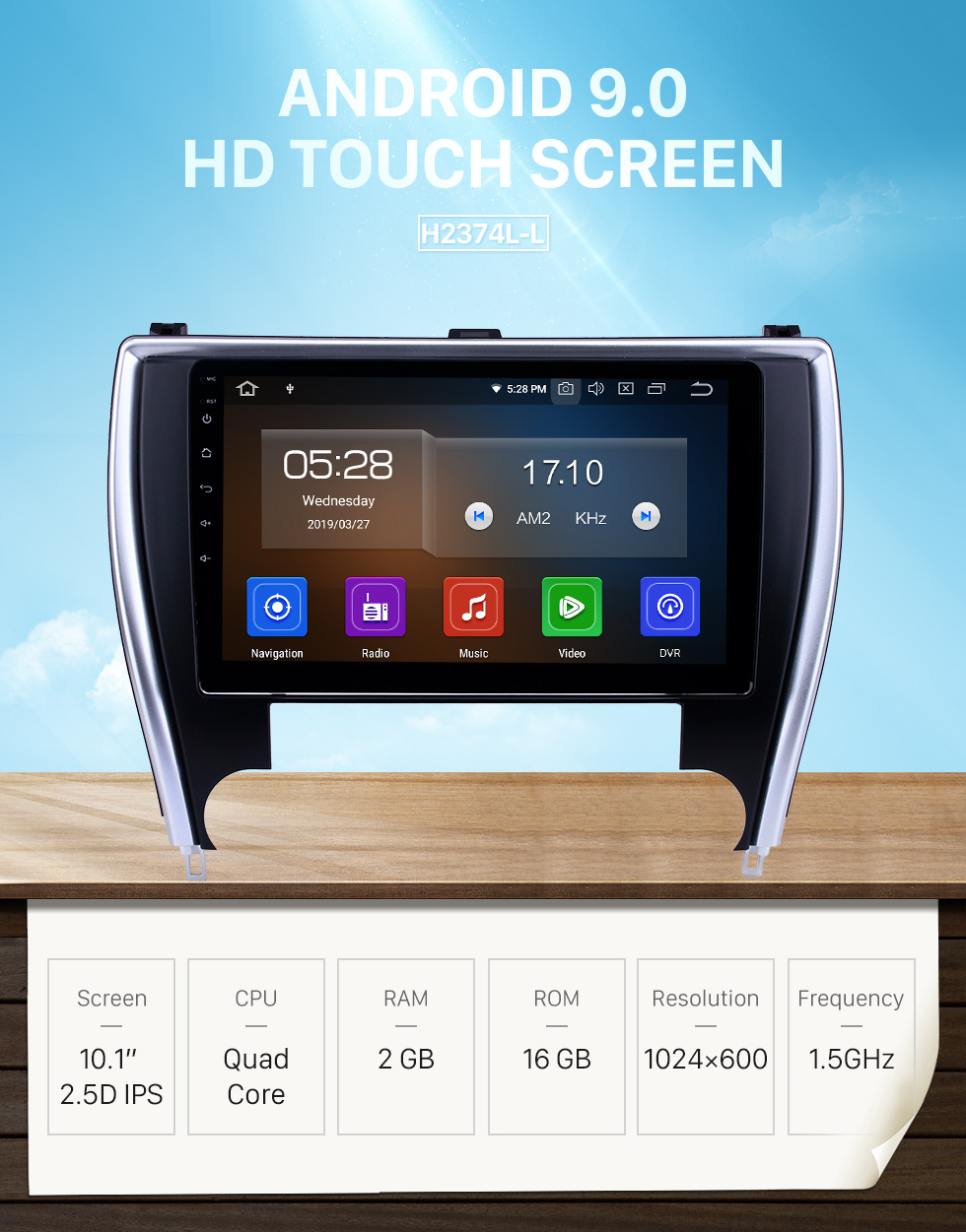 Seicane 10,1 Zoll Android 9.0 GPS-Navigationsradio für 2015 Toyota Camry (Amerika-Version) Bluetooth HD Touchscreen Carplay-Unterstützung Rückfahrkamera Seicane 10,1 Zoll Android 9.0 GPS-Navigationsradio für 2015 Toyota Camry (Amerika-Version) Bluetooth HD Touchscreen Carplay-Unterstützung Rückfahrkamera