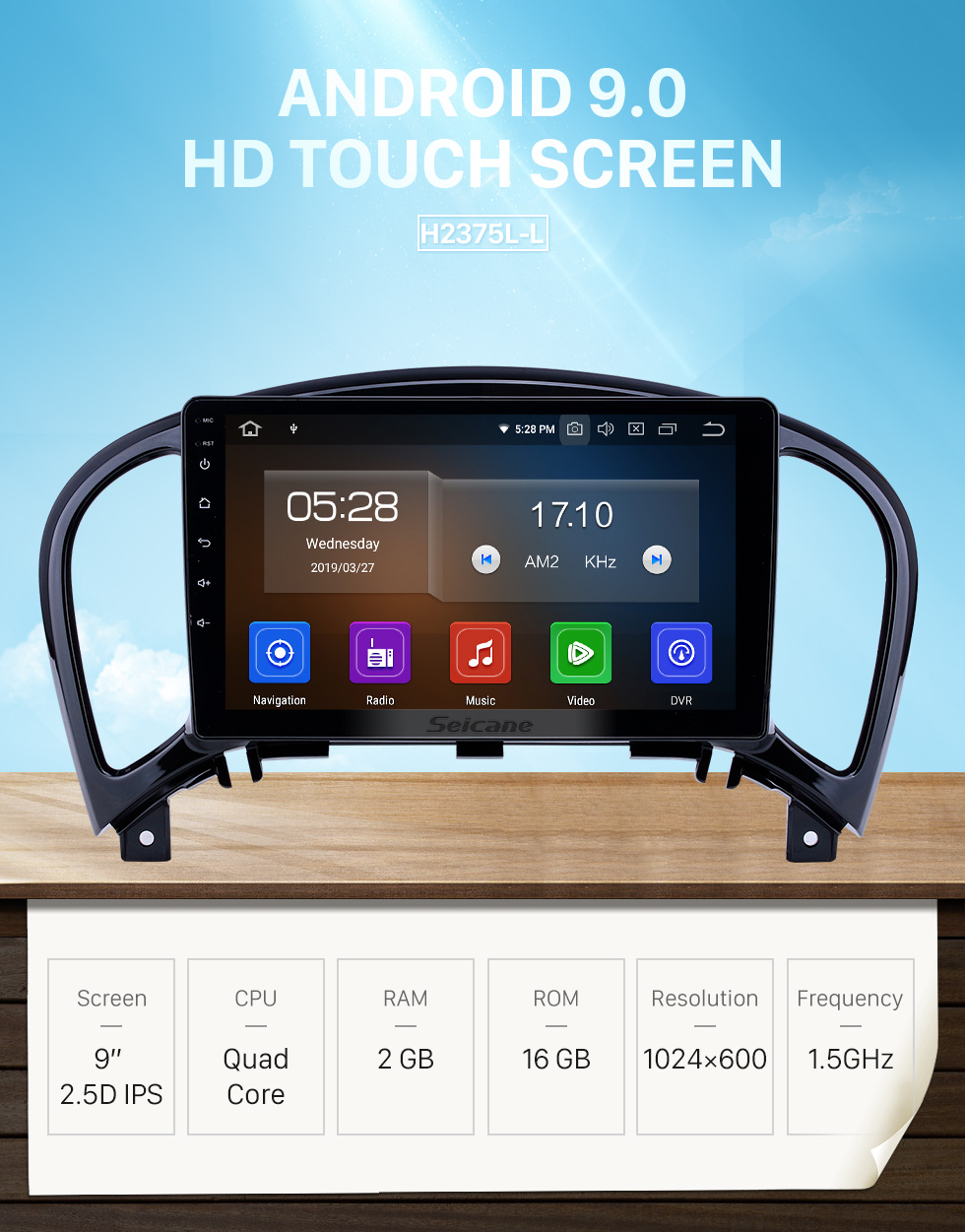 Seicane HD Touchscreen 2011-2016 Nissan Infiniti ESQ/Juke Android 9.0 9 inch GPS Navigation Radio Bluetooth USB WIFI Carplay support DAB+ TPMS OBD2 Seicane HD Touchscreen 2011-2016 Nissan Infiniti ESQ/Juke Android 9.0 9 inch GPS Navigation Radio Bluetooth USB WIFI Carplay support DAB+ TPMS OBD2