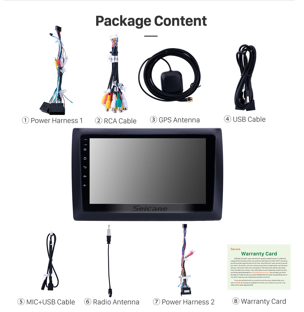 Seicane Android 9.0 9 Zoll GPS Navigationsradio für 2010 Fiat Stilo mit HD Touchscreen Carplay Bluetooth Mirror Link Unterstützung TPMS Digital TV Seicane Android 9.0 9 Zoll GPS Navigationsradio für 2010 Fiat Stilo mit HD Touchscreen Carplay Bluetooth Mirror Link Unterstützung TPMS Digital TV